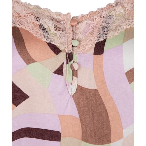 NWT ESQUALO Lace Geometric Print Camisole - Picture 9 of 10